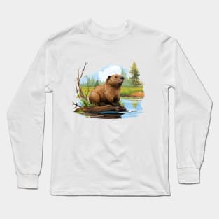 I Love Beaver Long Sleeve T-Shirt